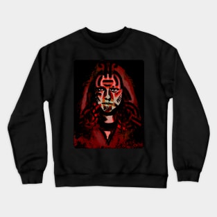 Tattooed female warrior Crewneck Sweatshirt